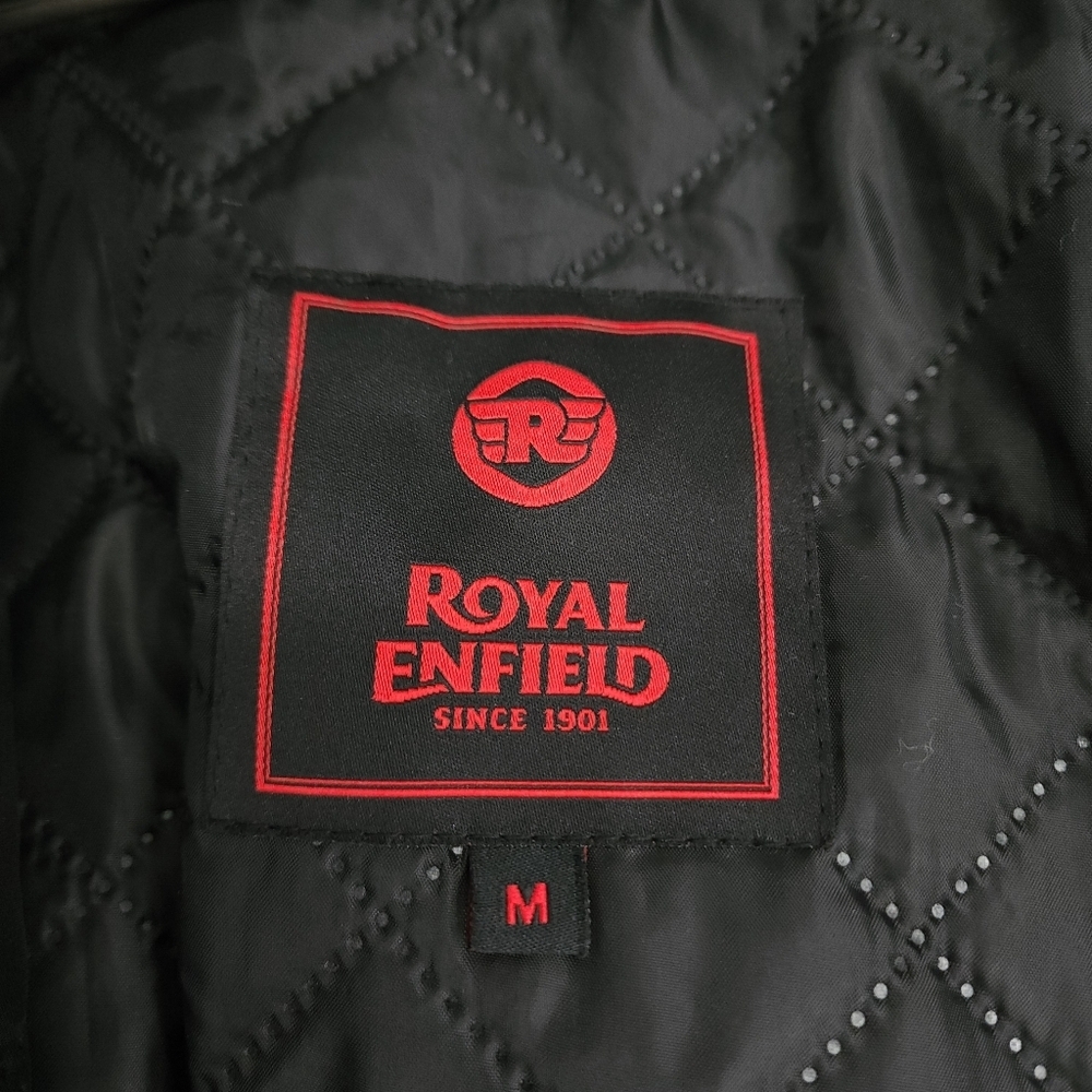 Royal Enfield Textile Waterproof Riding Motorcycle Reflective Jacket - Black - Picture 7 of 14